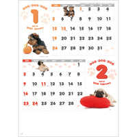 SG120 DOG・DOG・DOG【通常7月上旬から出荷開始】 名入れカレンダー