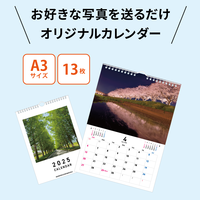 NS603 オリジナル写真カレンダー （壁掛け・ハンガーリングA3サイズ・1ヶ月表示タイプ）【代引不可】【通常7月上旬から出荷開始】 名入れカレンダー