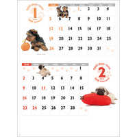 SG229 DOG・DOG・DOG【通常7月上旬から出荷開始】 名入れカレンダー