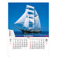 SG299 シャッターメモ 世界の帆船 名入れカレンダー